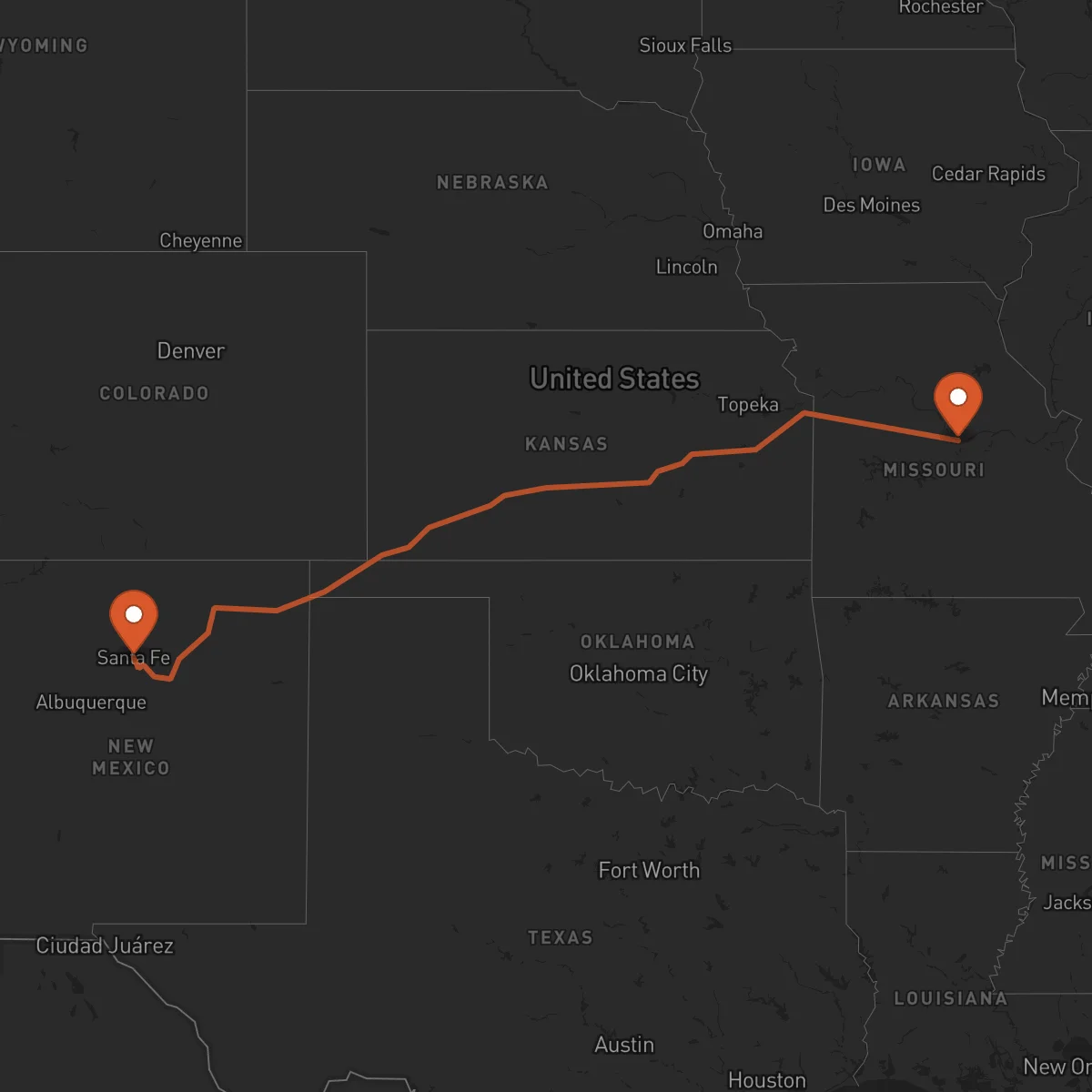 Ruta Jefferson City - Santa Fe