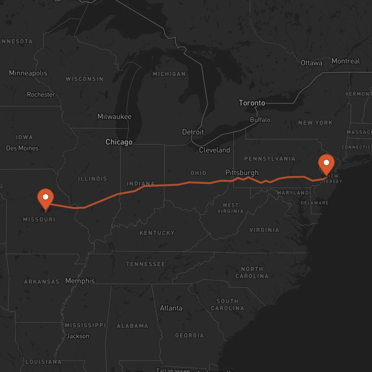 Ruta Jefferson City - Trenton