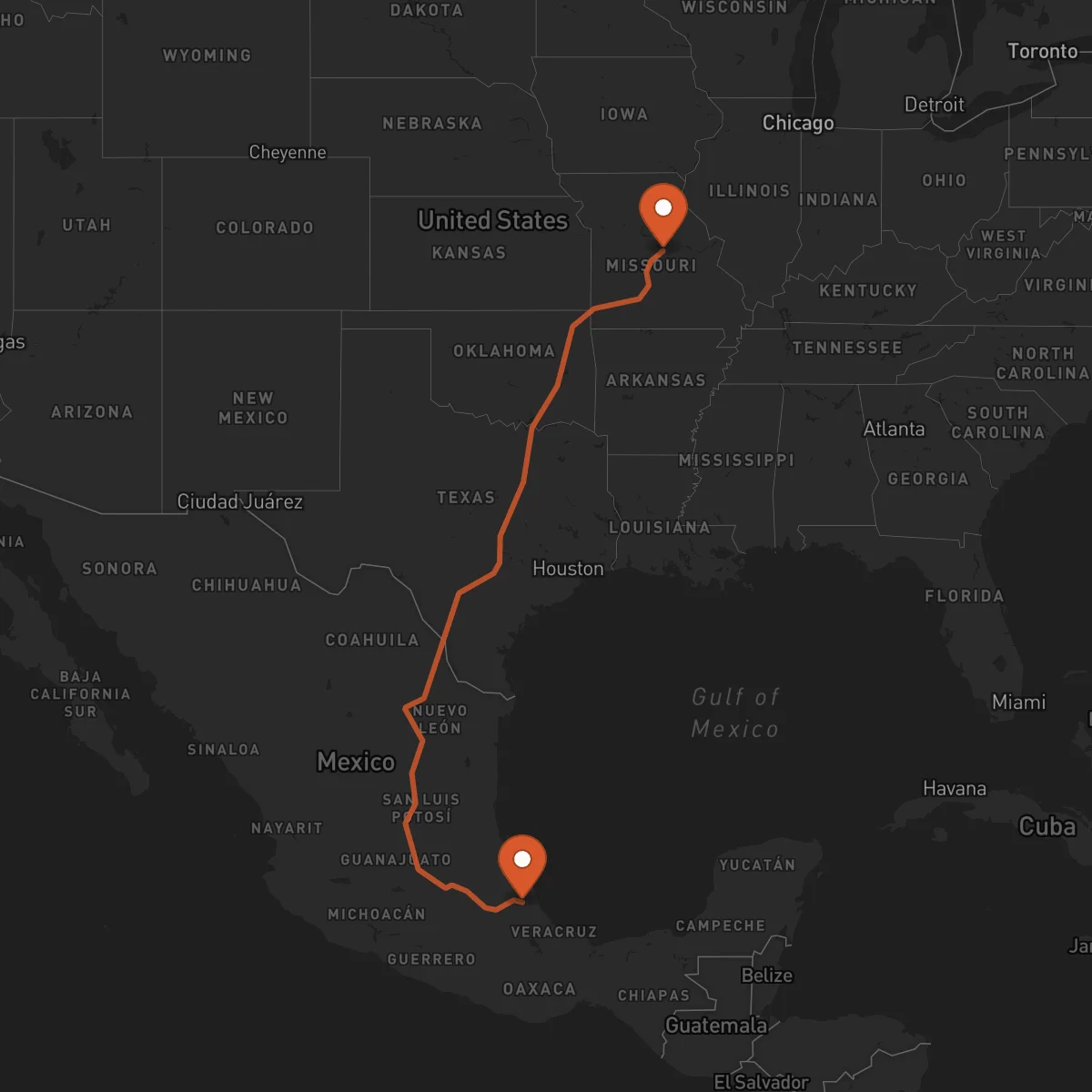 Ruta Xalapa - Jefferson City