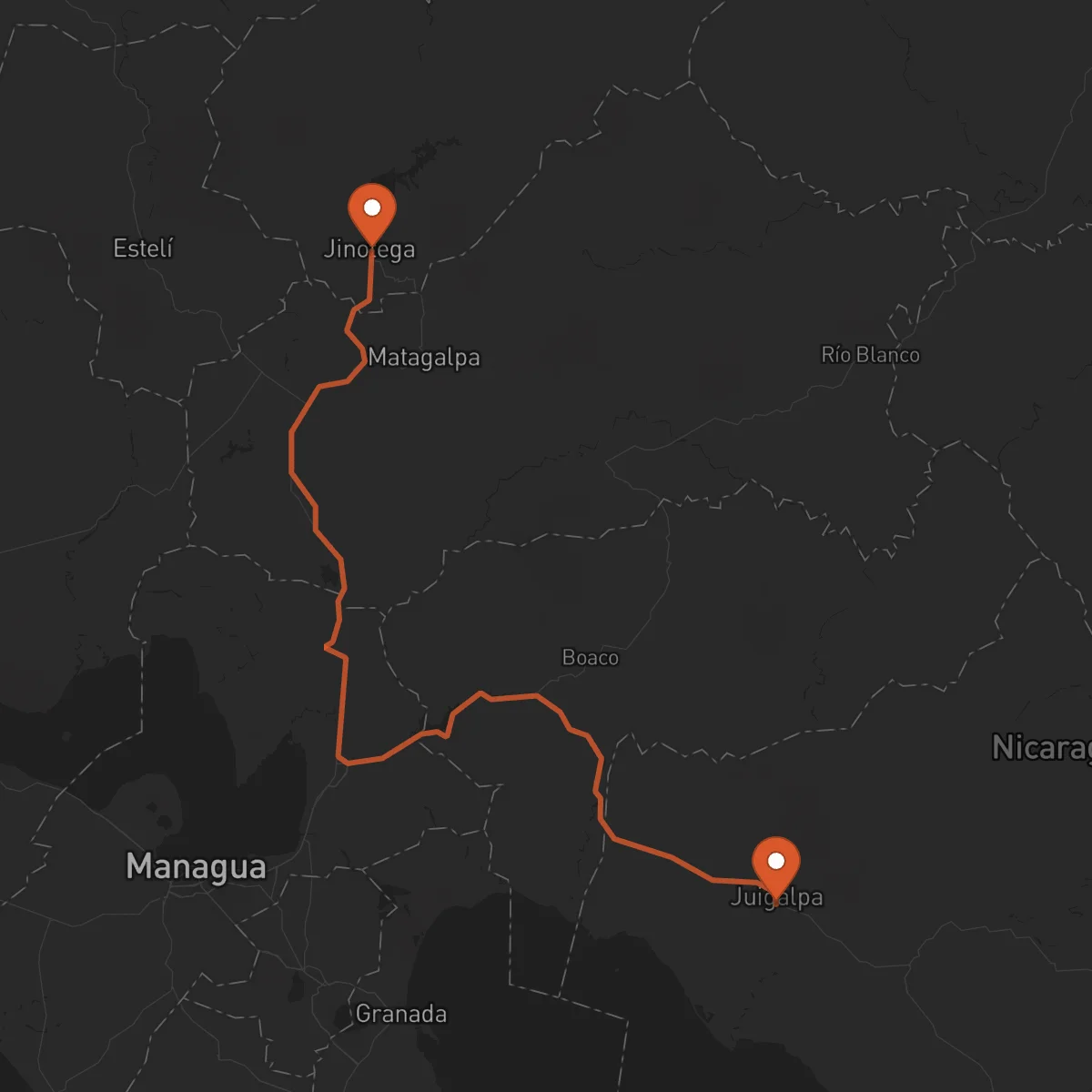 Ruta Jinotega - Juigalpa
