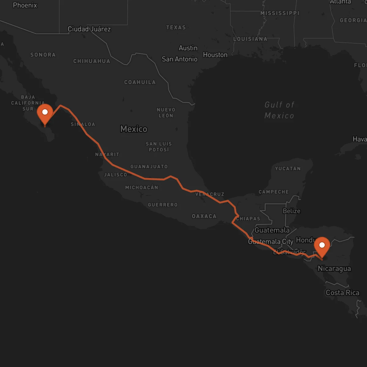 Ruta La Paz - Jinotega