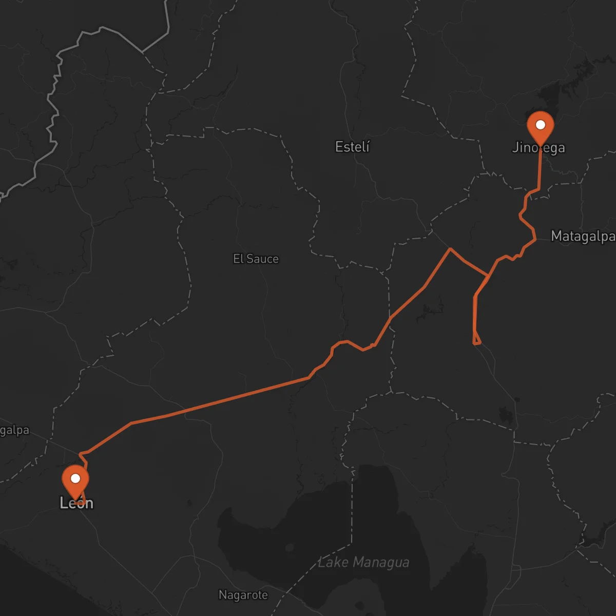 Ruta Jinotega - León