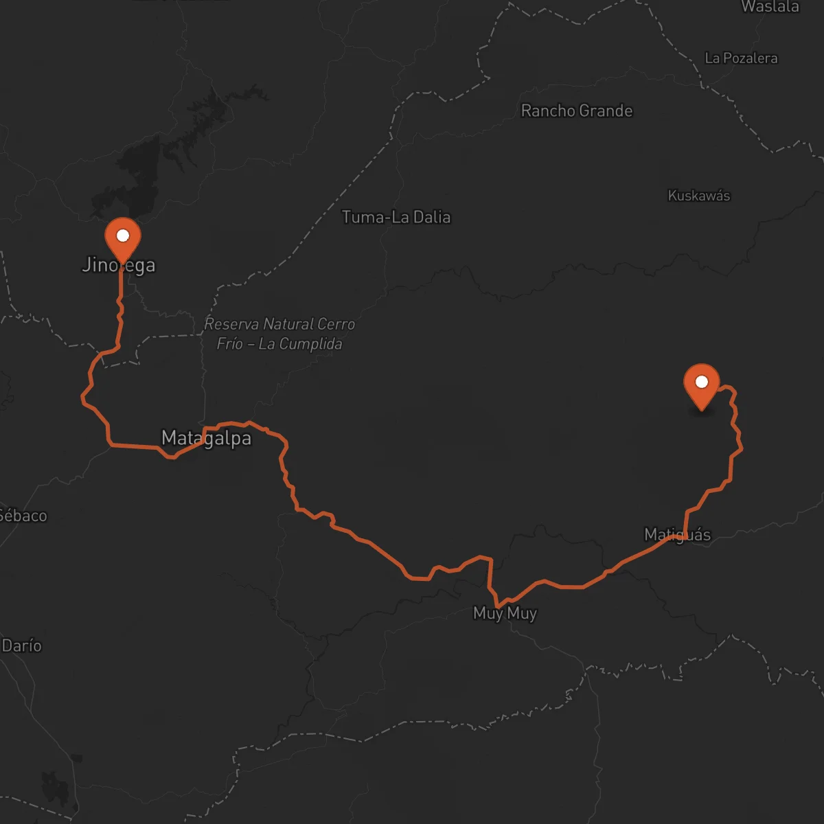Ruta Matagalpa - Jinotega