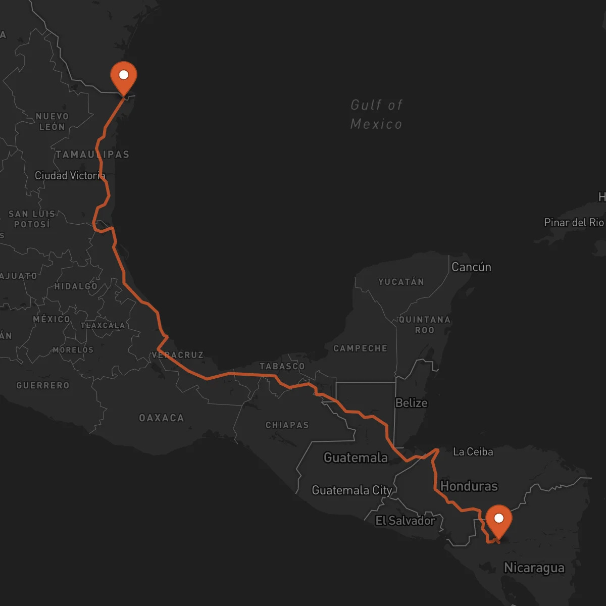 Ruta Matamoros - Jinotega