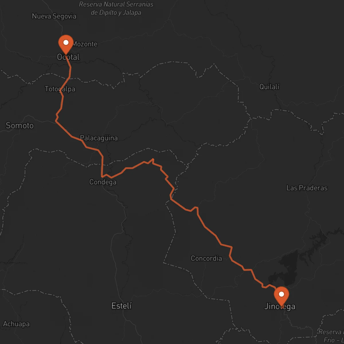 Ruta Ocotal - Jinotega