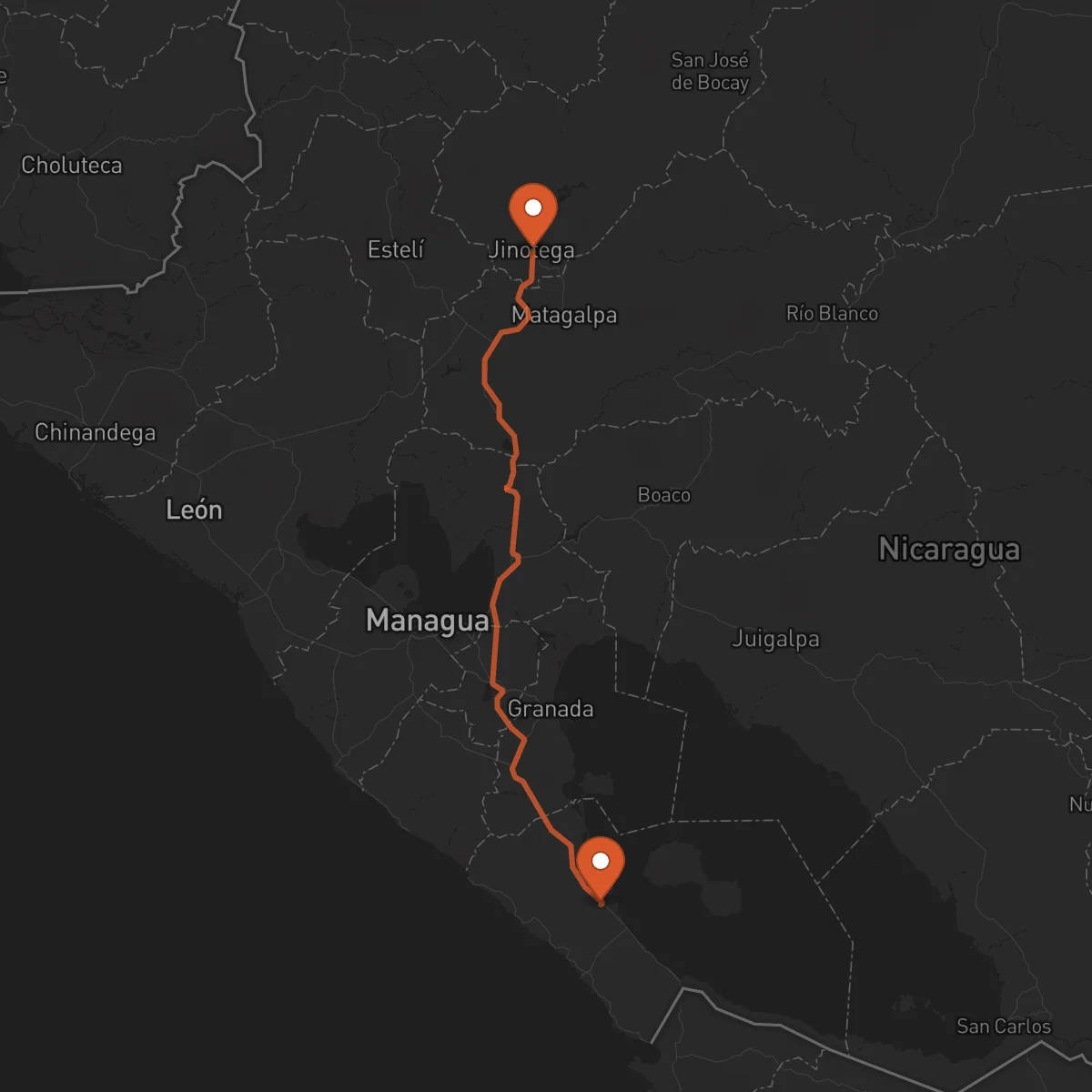 Ruta Jinotega - Rivas