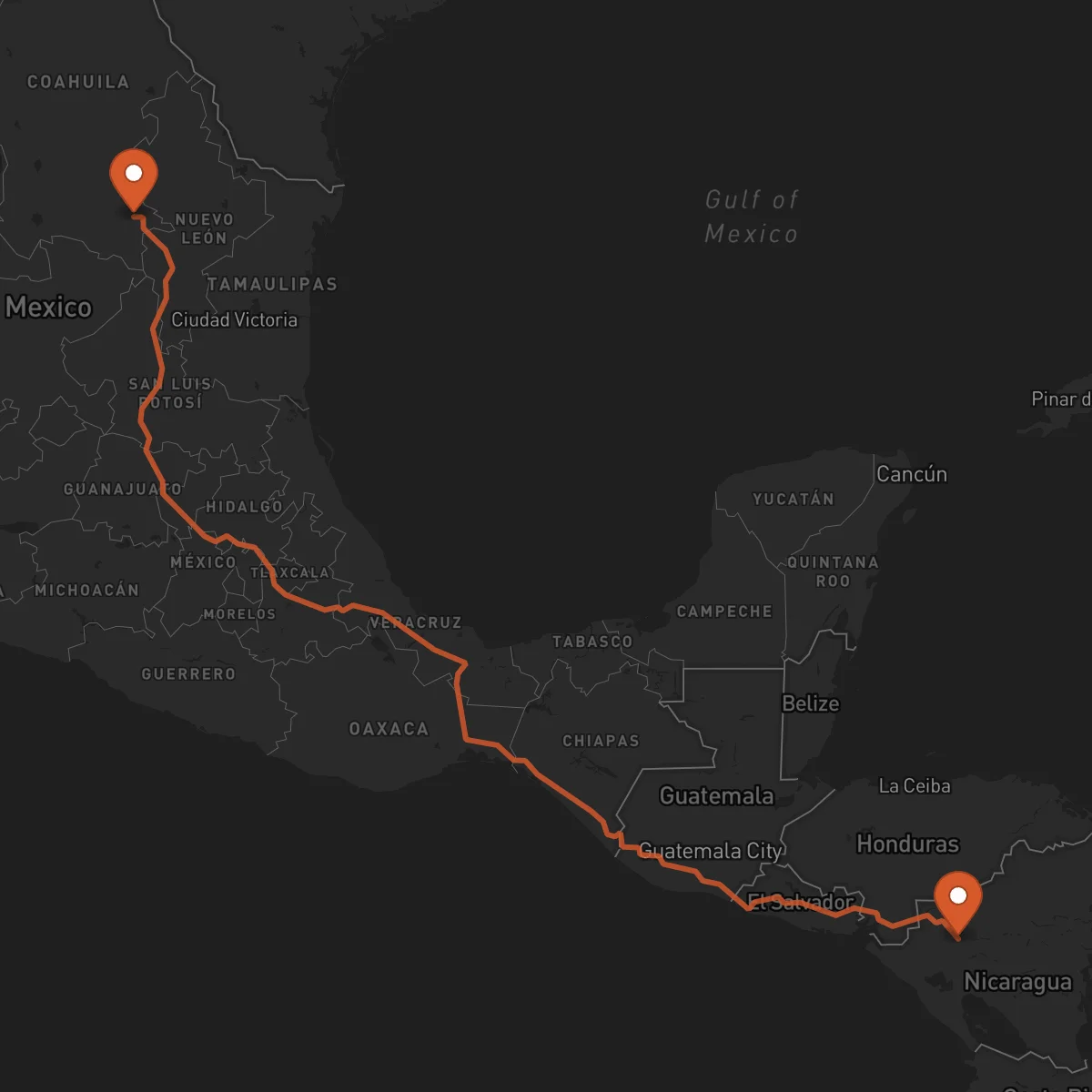Ruta Jinotega - Saltillo