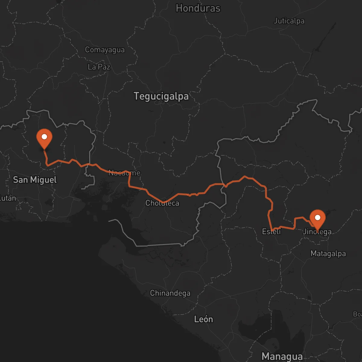 Ruta Jinotega - San Francisco Gotera