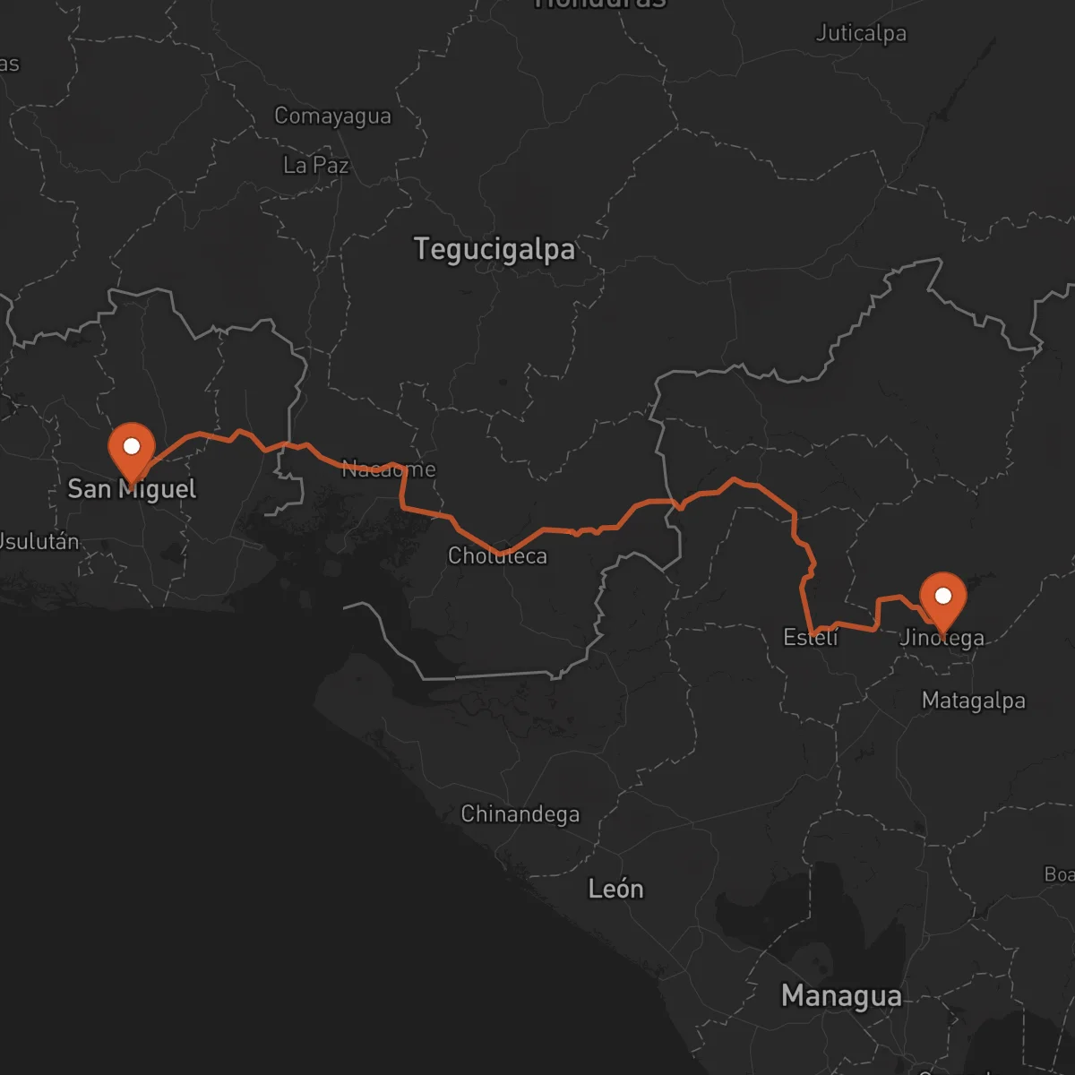 Ruta Jinotega - San Miguel