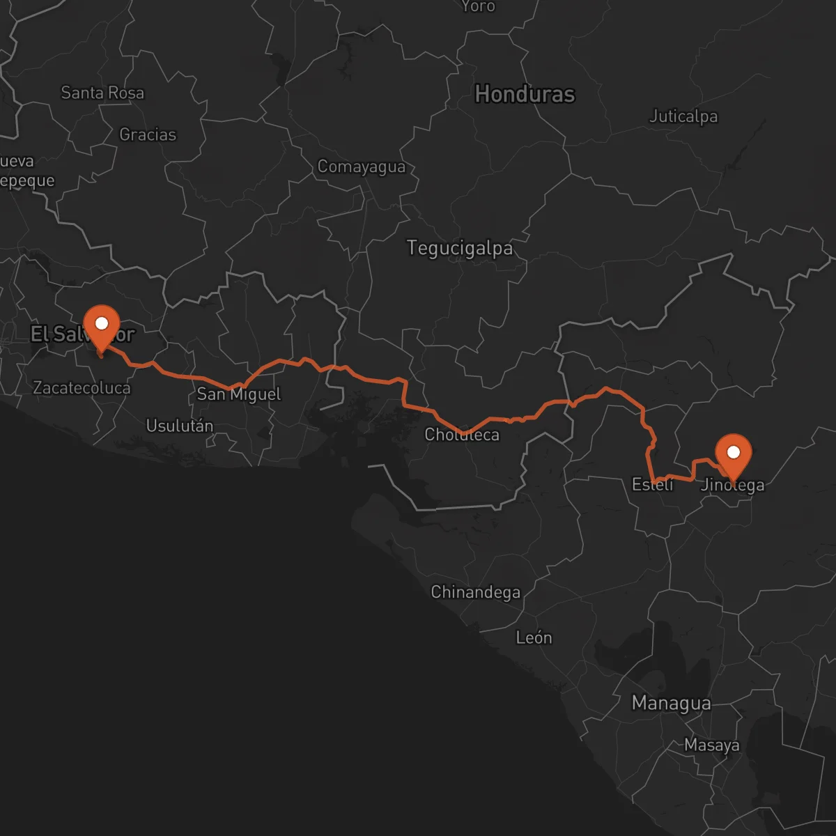Ruta Jinotega - San Vicente