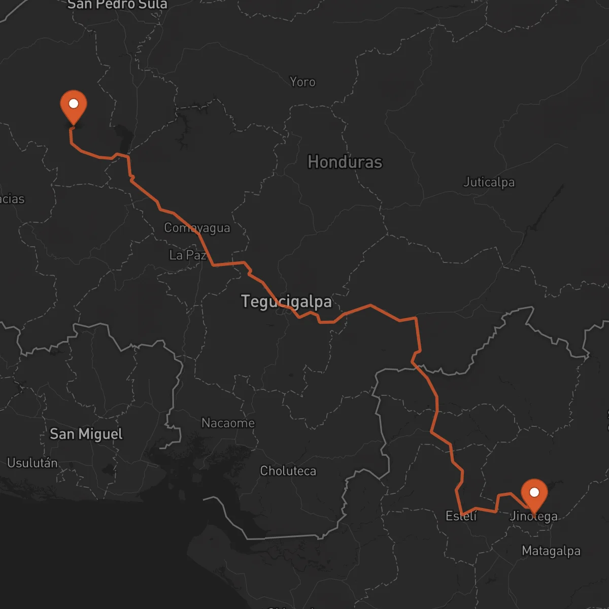 Ruta Jinotega - Santa Bárbara