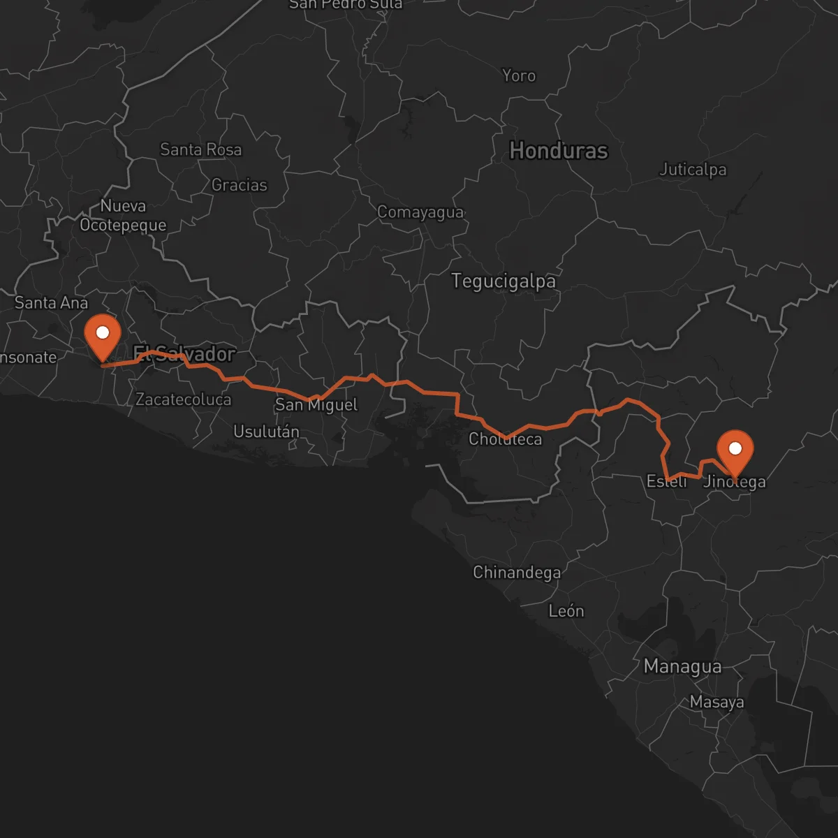 Ruta Jinotega - Santa Tecla