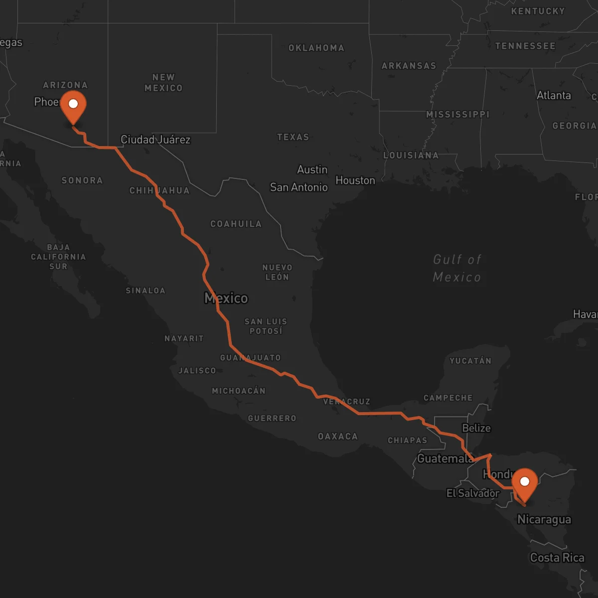 Ruta Jinotega - Tucson