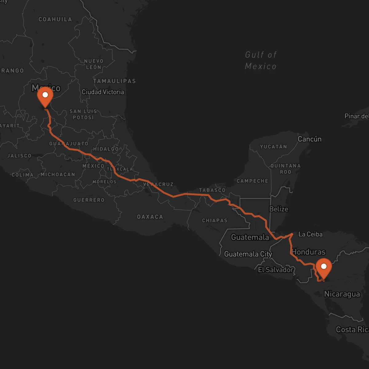 Ruta Zacatecas - Jinotega