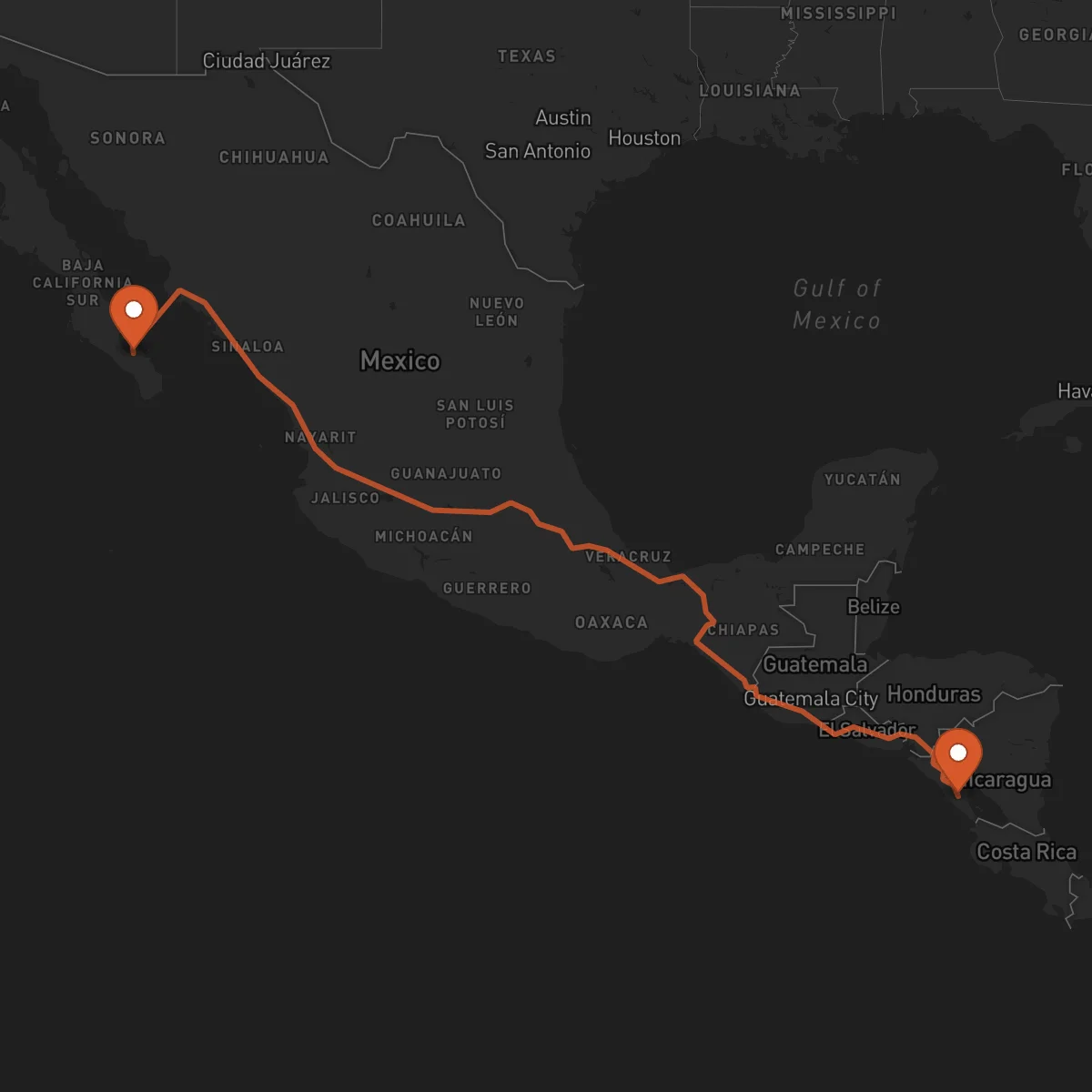Ruta La Paz - Jinotepe