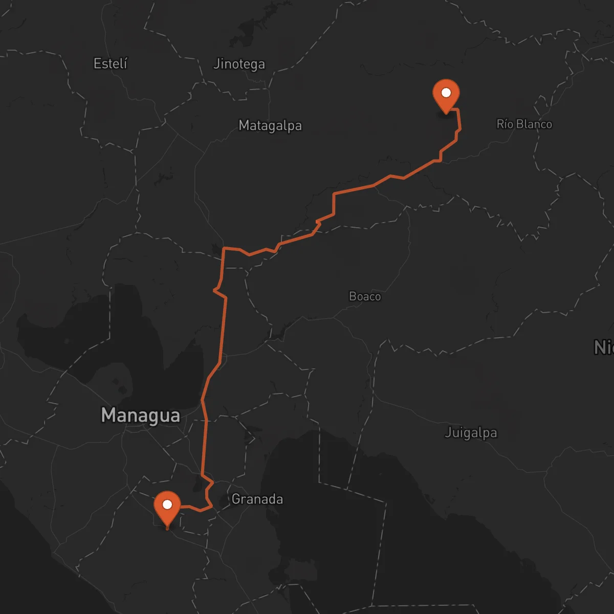 Ruta Jinotepe - Matagalpa