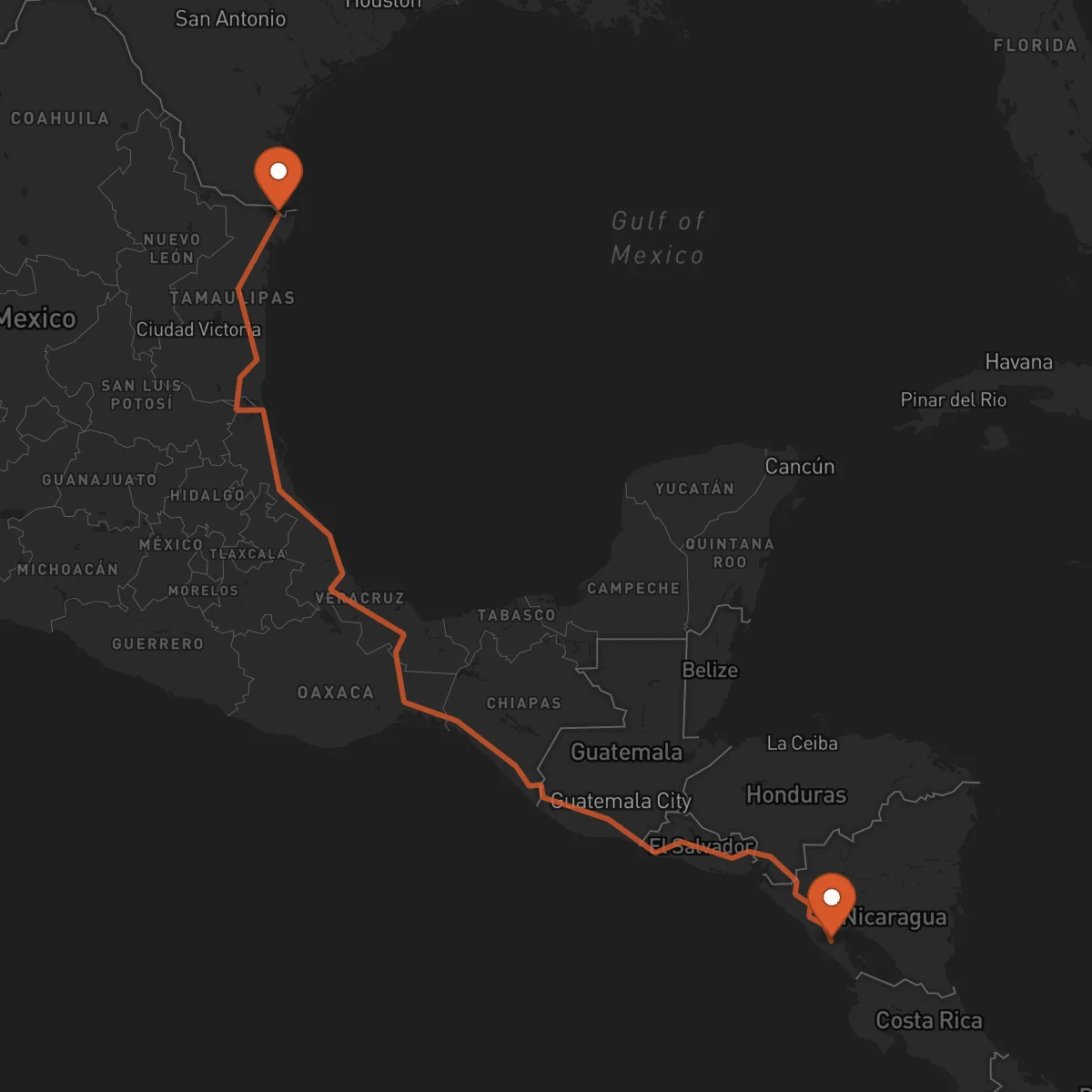 Ruta Jinotepe - Matamoros