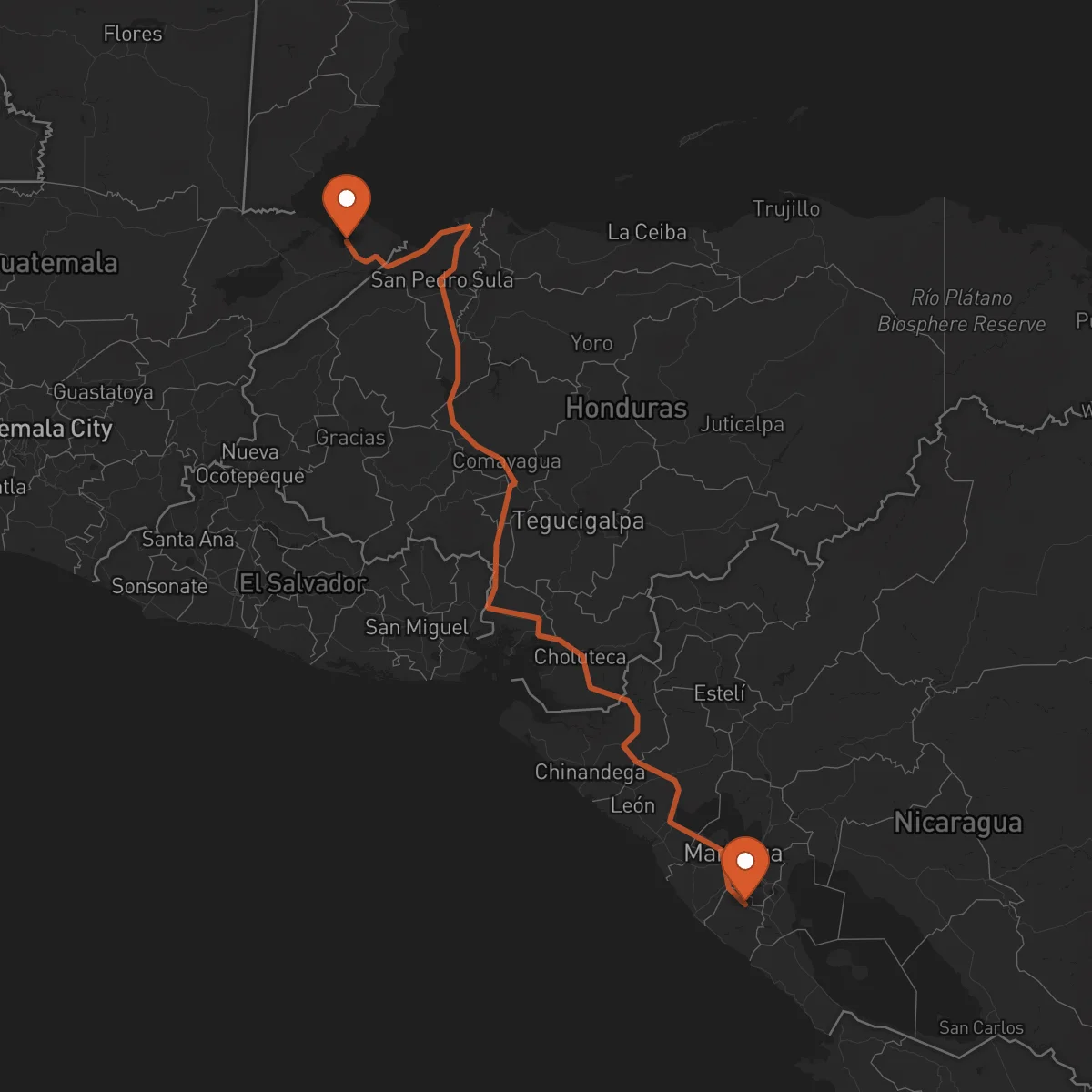 Ruta Jinotepe - Puerto Barrios