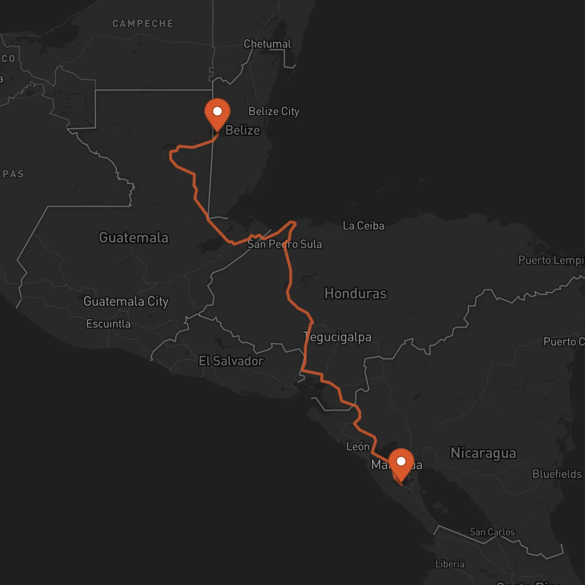 Ruta San Ignacio - Jinotepe