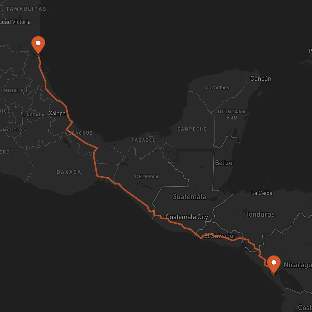 Ruta Tampico - Jinotepe