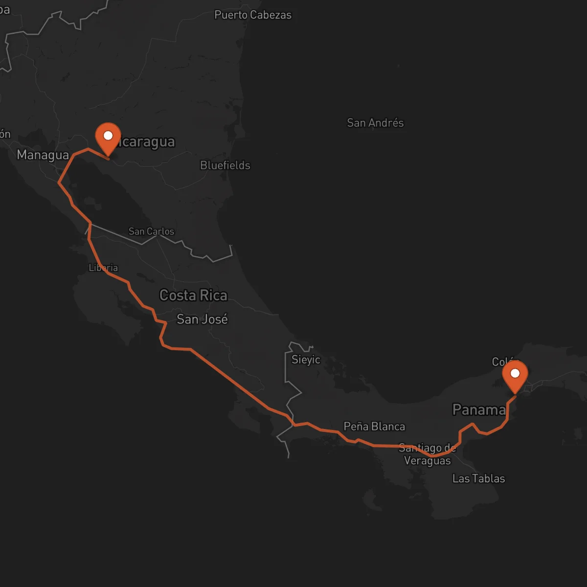 Ruta La Chorrera - Juigalpa