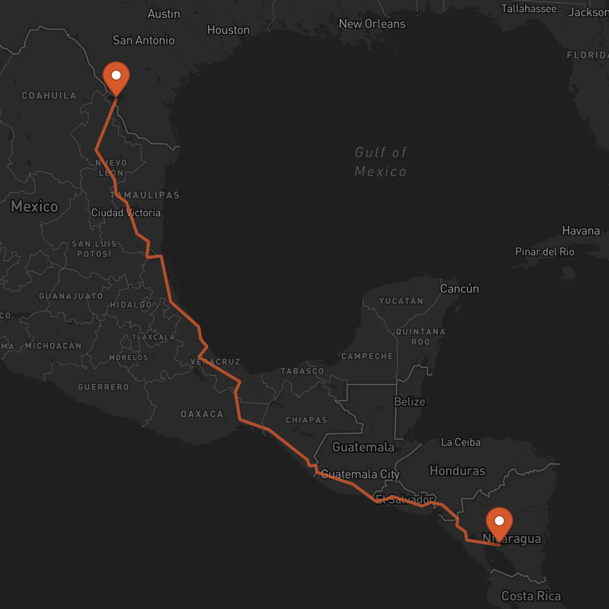 Ruta Juigalpa - Laredo