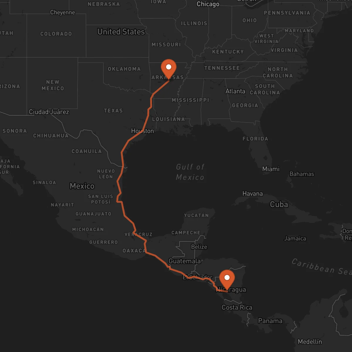 Ruta Juigalpa - Little Rock