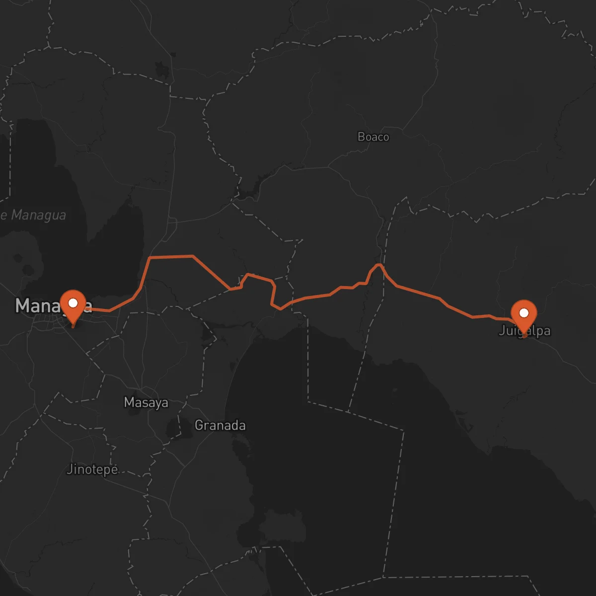 Ruta Managua - Juigalpa