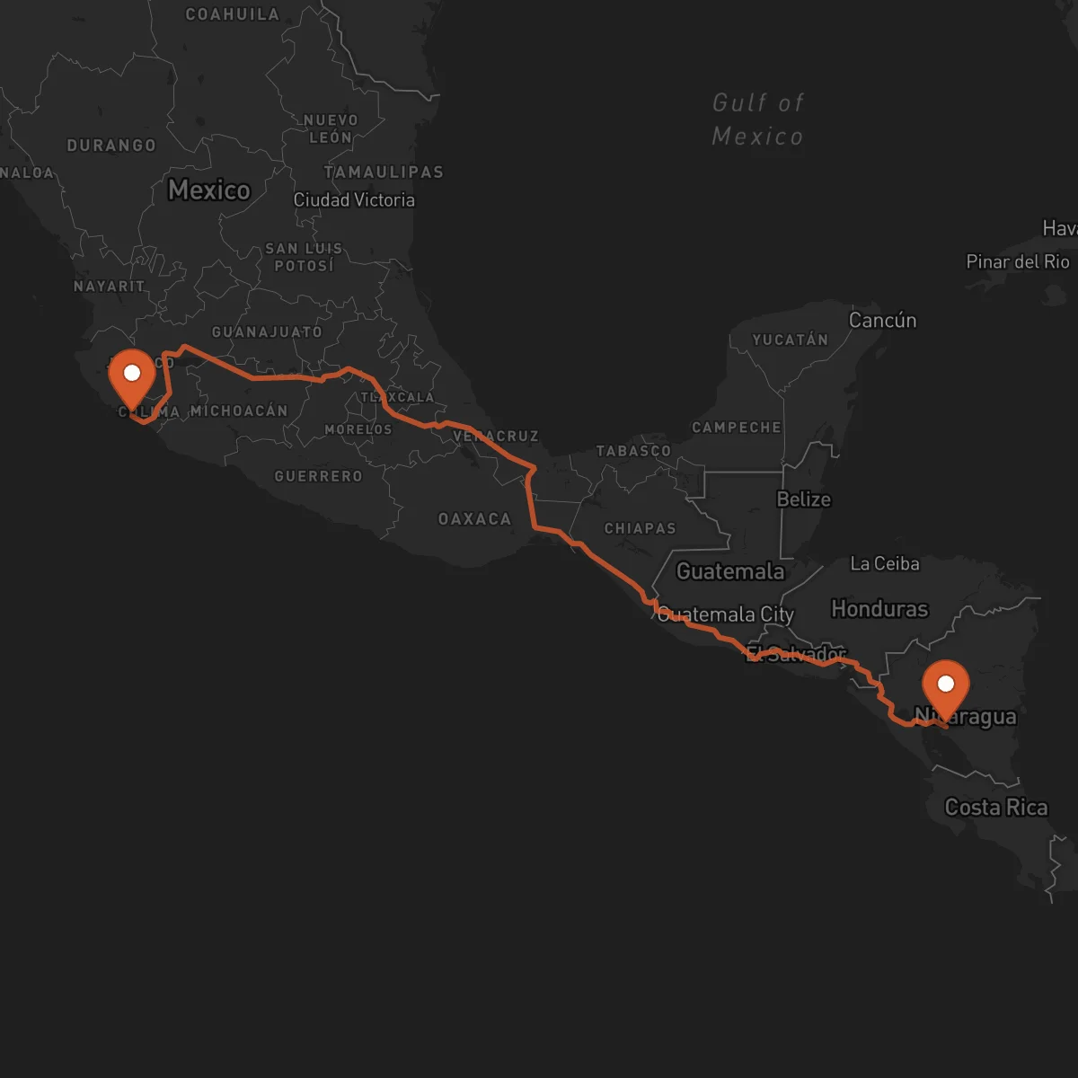 Ruta Juigalpa - Manzanillo