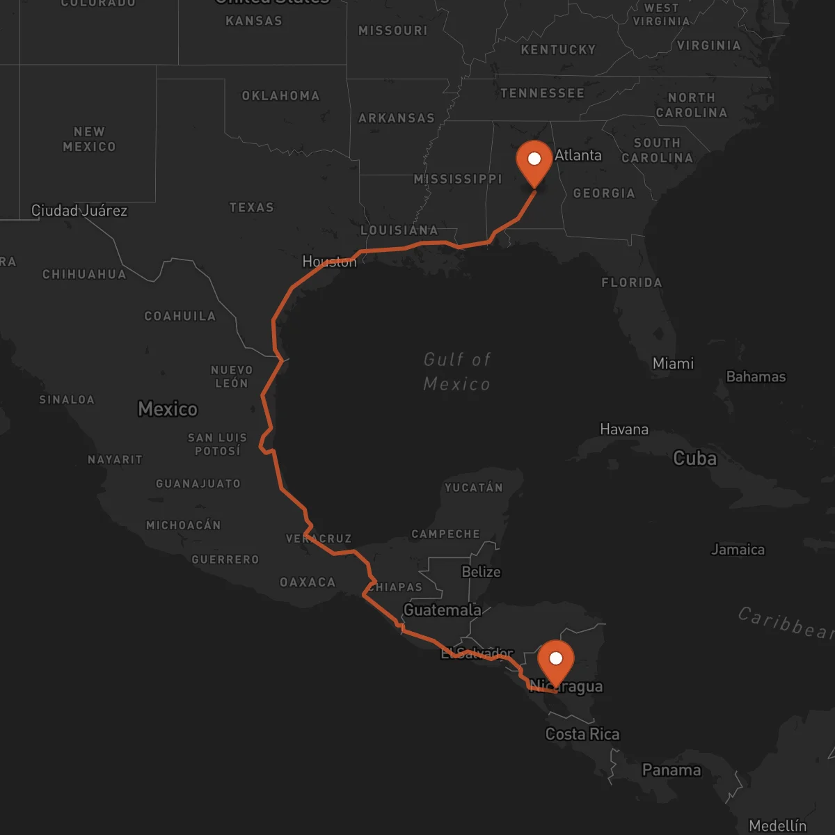 Ruta Juigalpa - Montgomery