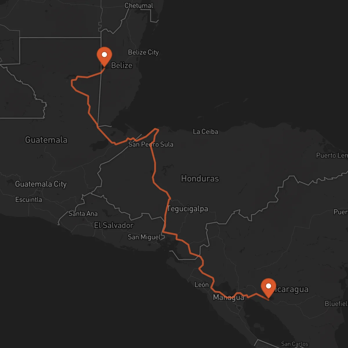 Ruta Juigalpa - San Ignacio