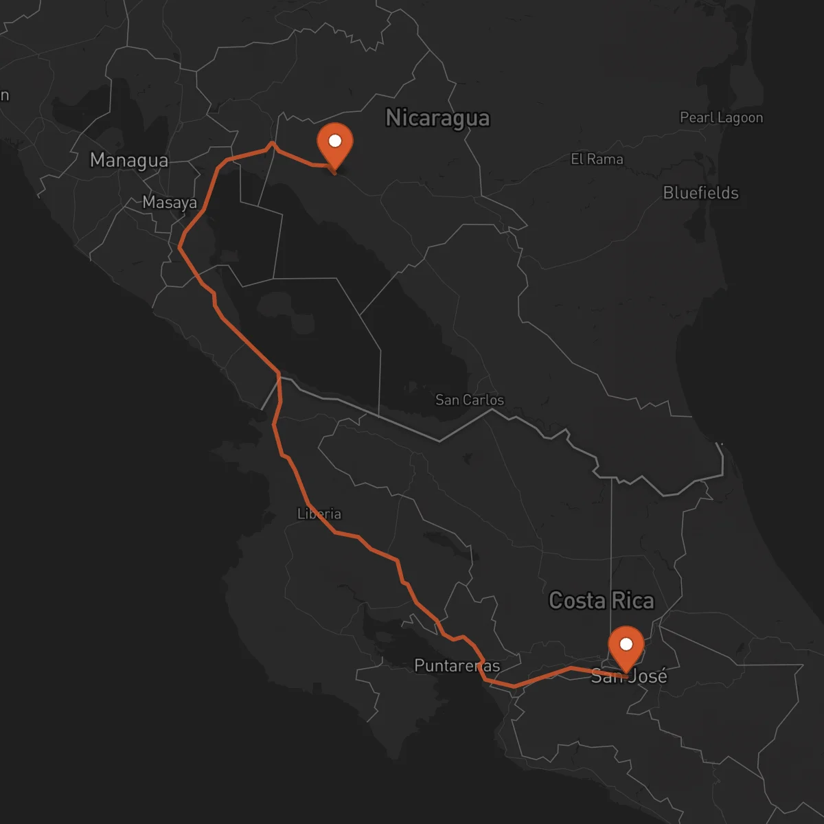 Ruta Juigalpa - San José