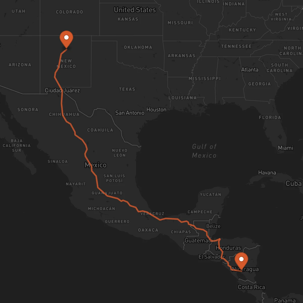 Ruta Santa Fe - Juigalpa