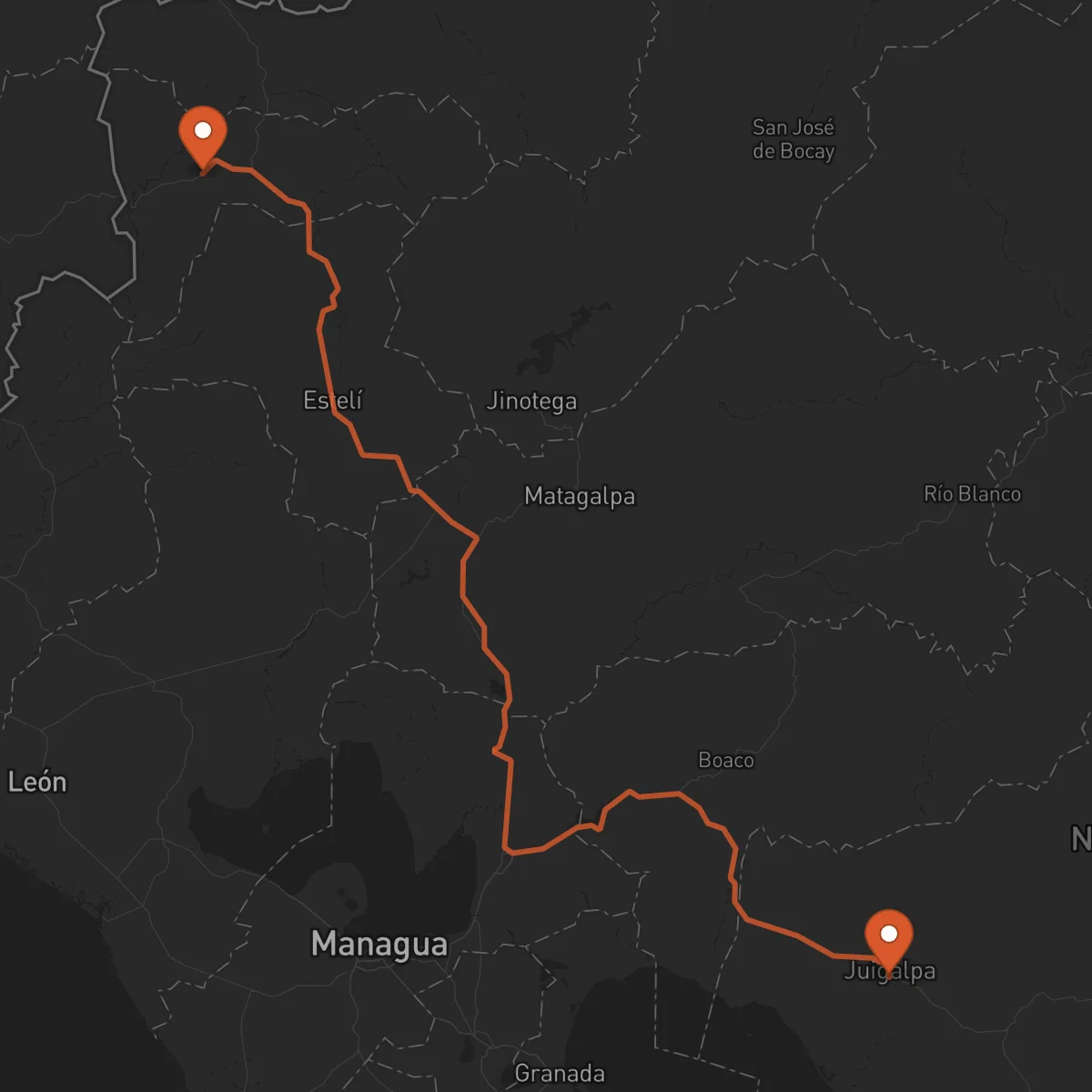 Ruta Juigalpa - Somoto