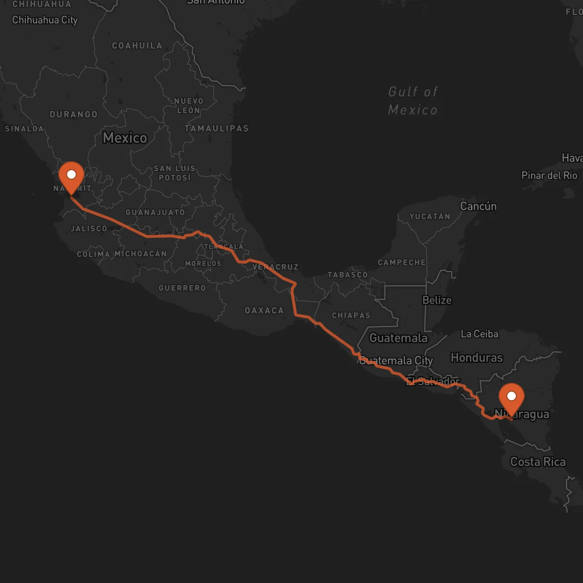 Ruta Tepic - Juigalpa