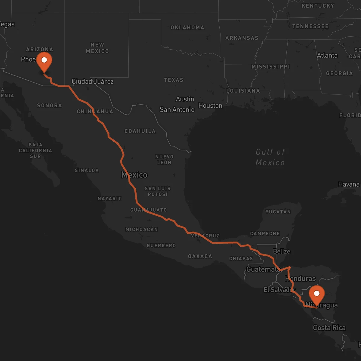 Ruta Juigalpa - Tucson