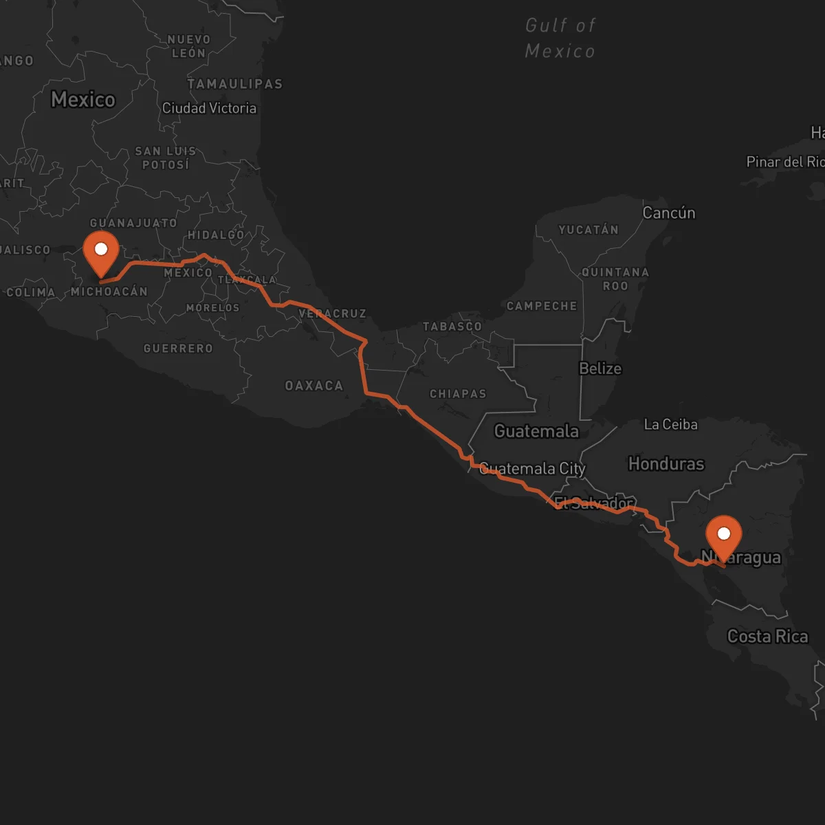 Ruta Juigalpa - Uruapan