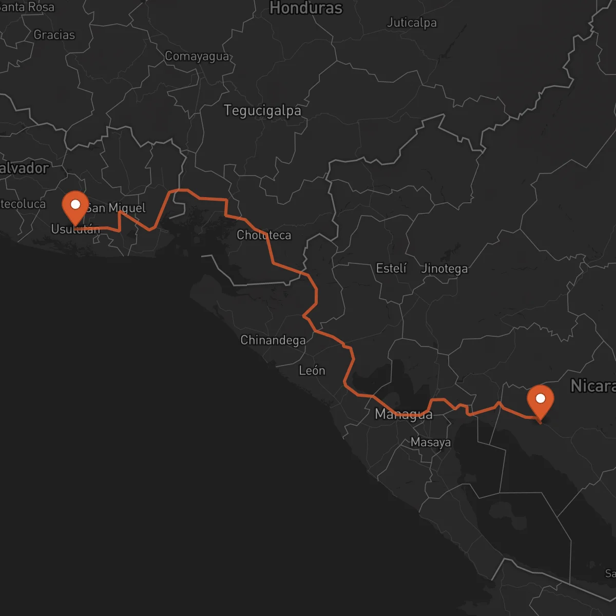 Ruta Usulután - Juigalpa