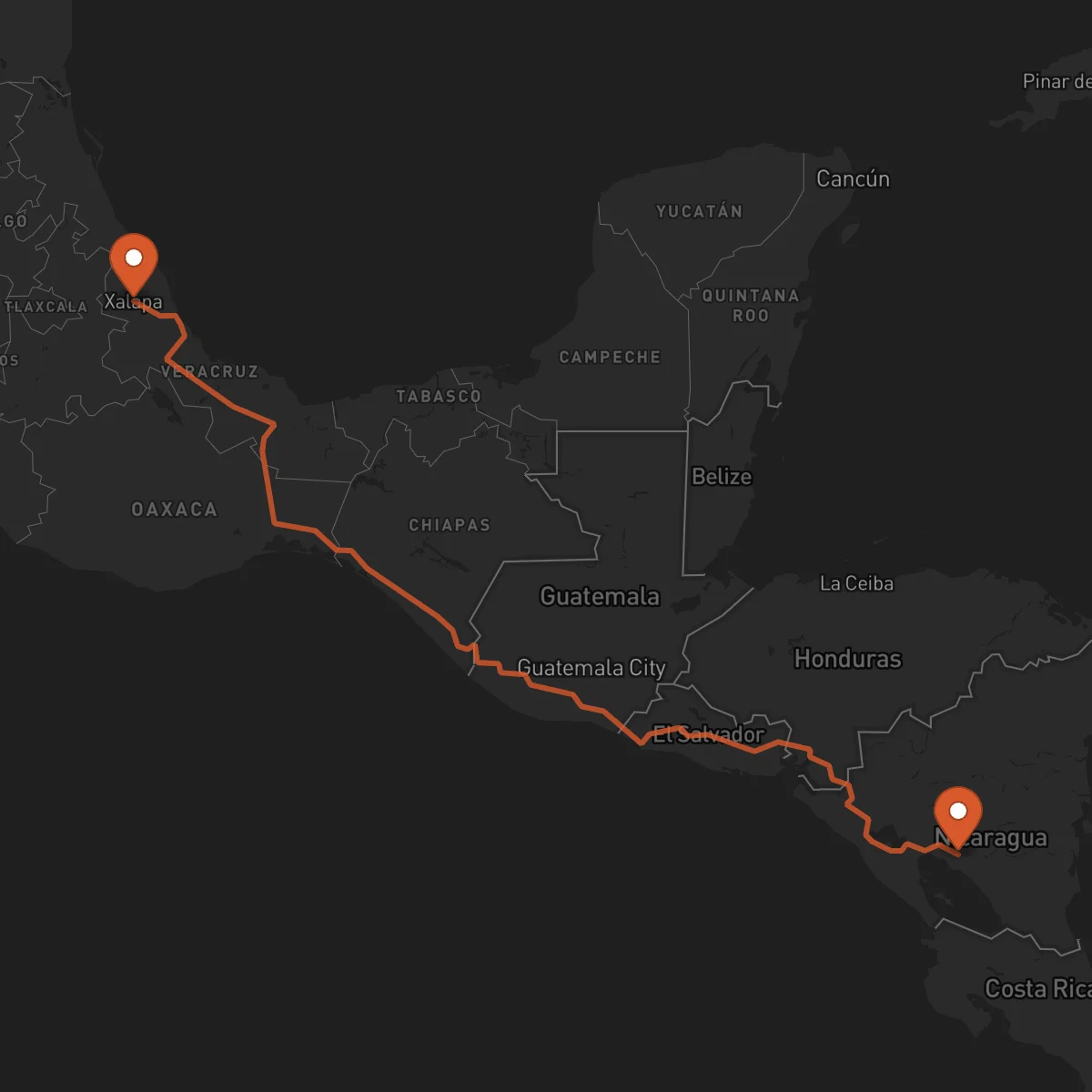 Ruta Juigalpa - Xalapa