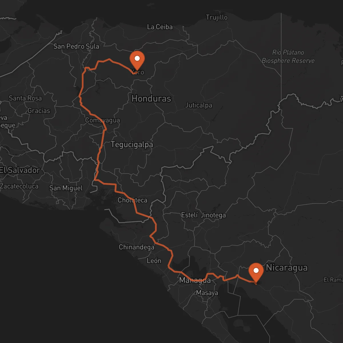 Ruta Juigalpa - Yoro