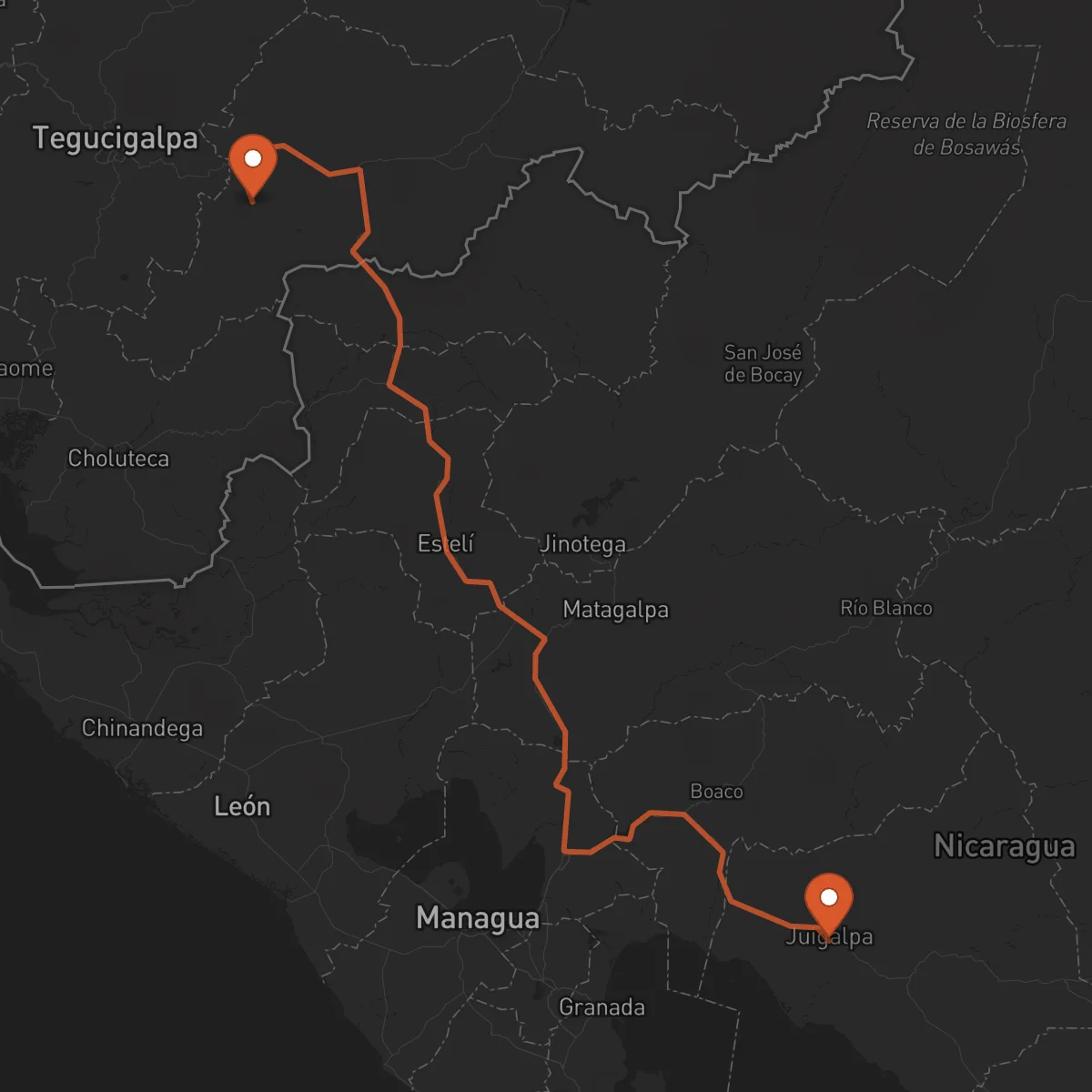 Ruta Yuscarán - Juigalpa