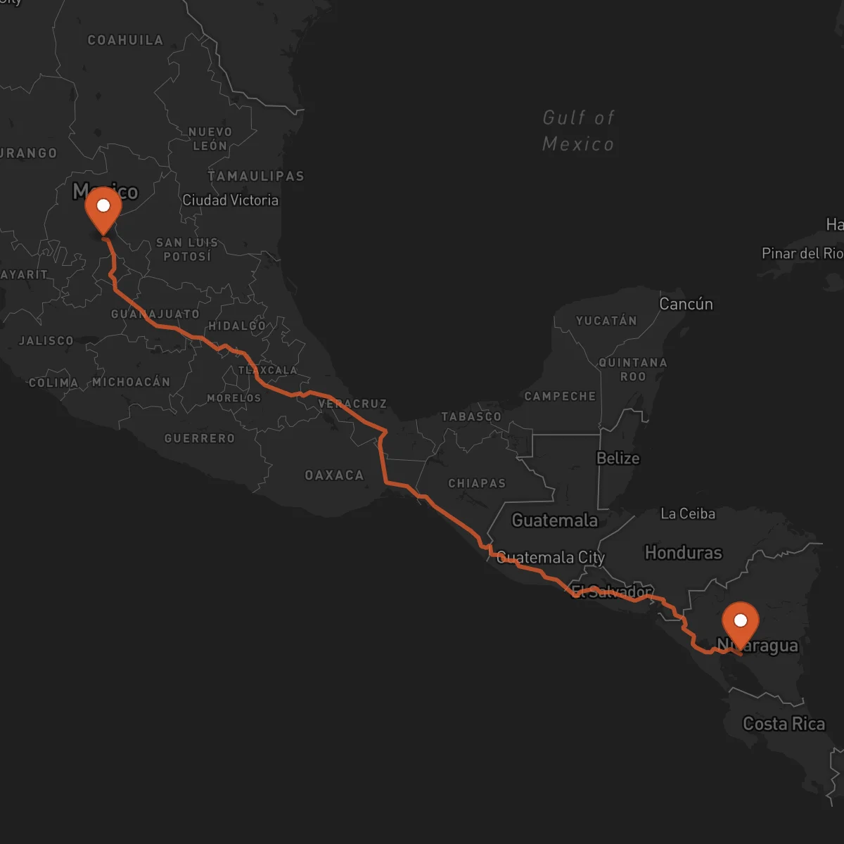 Ruta Juigalpa - Zacatecas