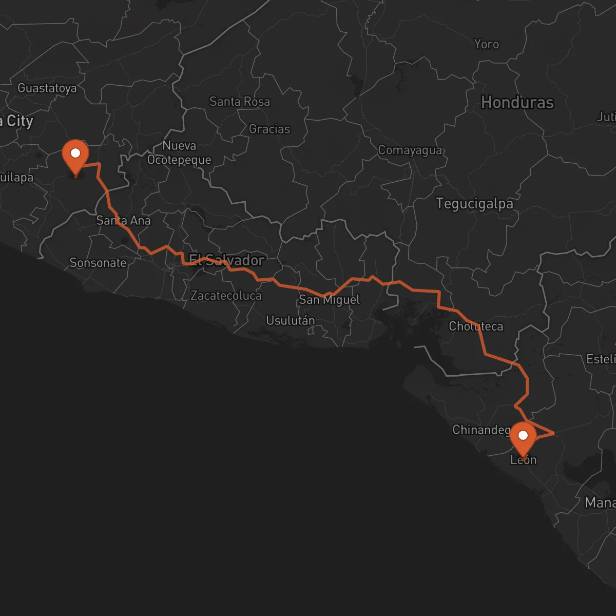 Ruta Jutiapa - León