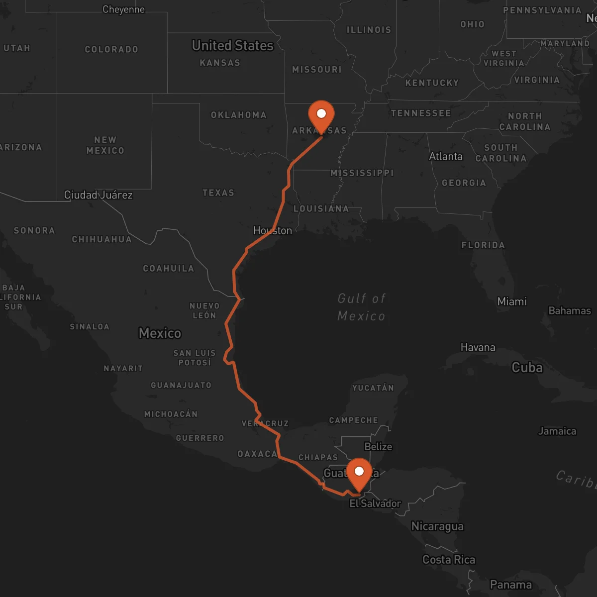 Ruta Jutiapa - Little Rock