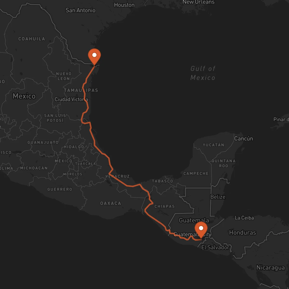 Ruta Matamoros - Jutiapa