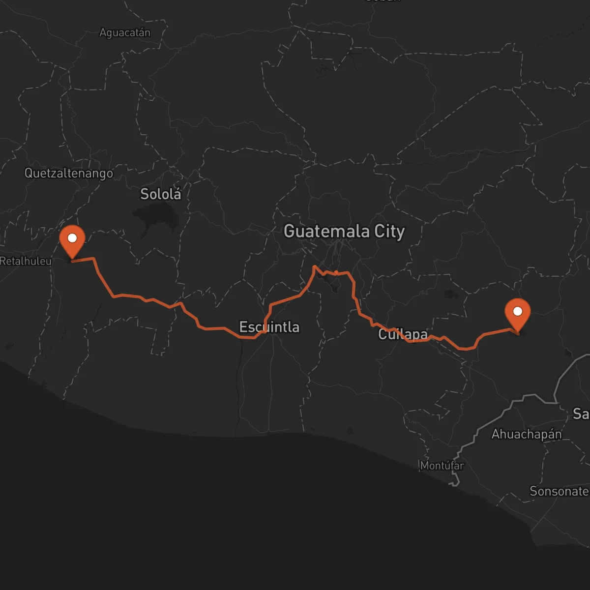 Ruta Mazatenango - Jutiapa