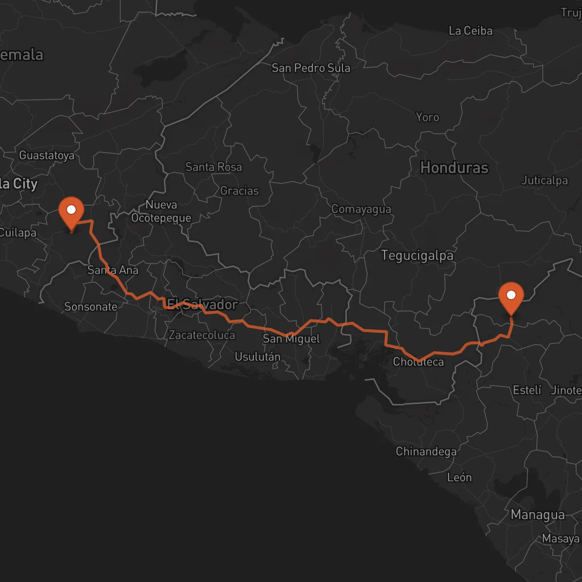 Ruta Ocotal - Jutiapa