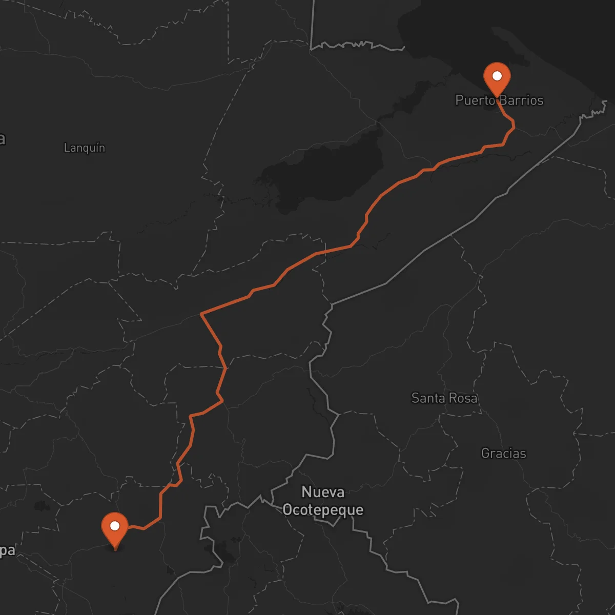 Ruta Jutiapa - Puerto Barrios