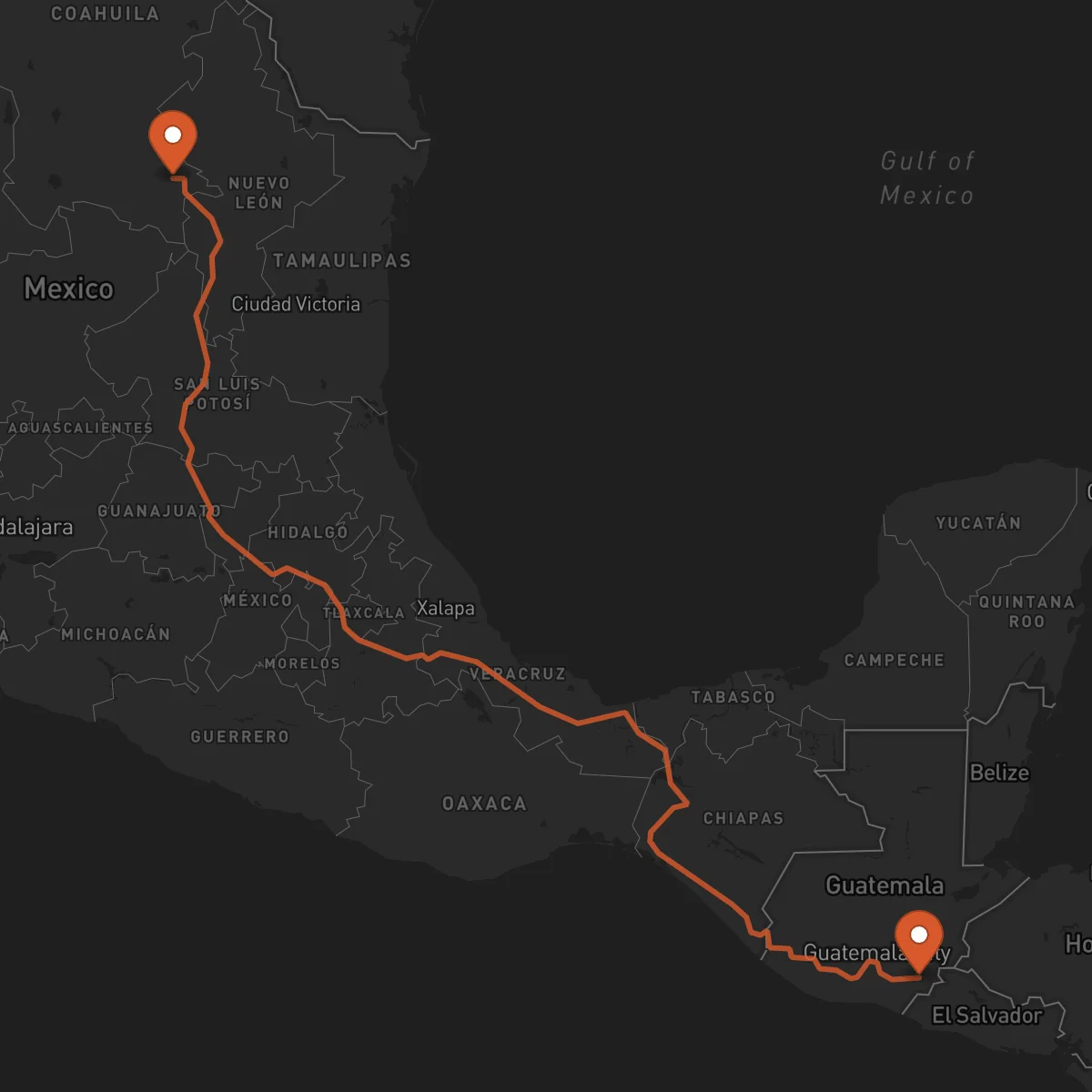 Ruta Saltillo - Jutiapa