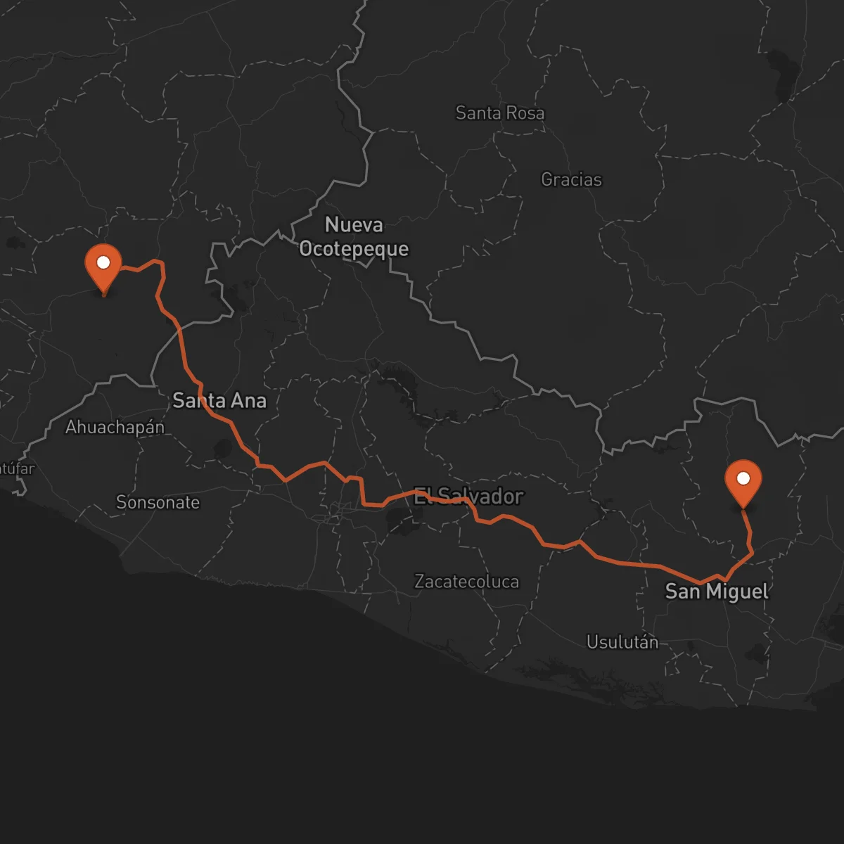 Ruta Jutiapa - San Francisco Gotera